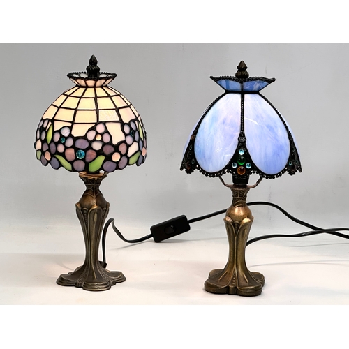 79 - 2 Tiffany style table lamps. 32cm