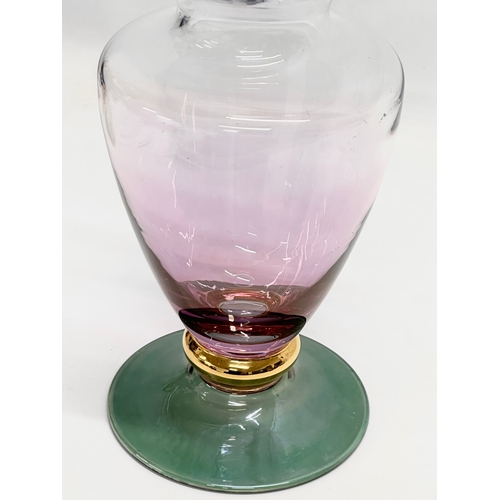 83 - A large Polish art glass vase designed by Wszewlod Sarnecki for Krosno Glassworks. 28cm