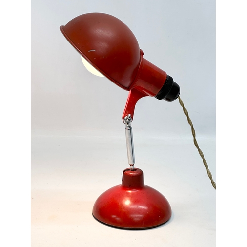 122 - A 1950’s Mid Century folding desk lamp by Grail. 27cm