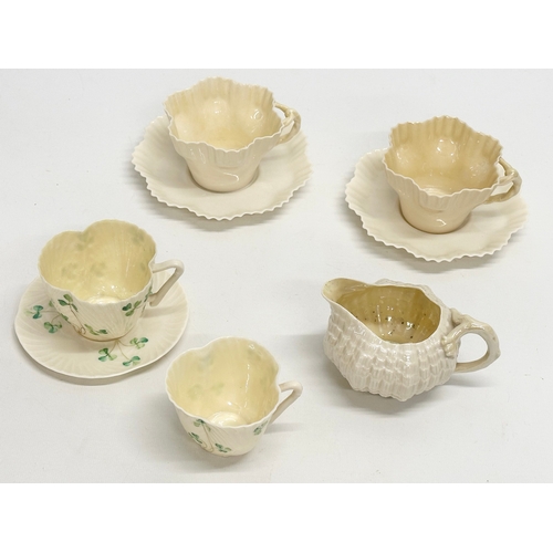 144 - A collection of 2nd and 3rd period Belleek Pottery.