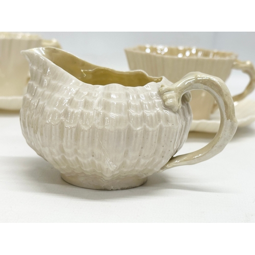 144 - A collection of 2nd and 3rd period Belleek Pottery.