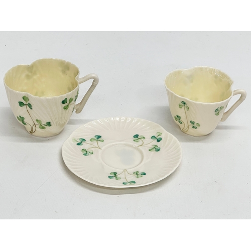 144 - A collection of 2nd and 3rd period Belleek Pottery.