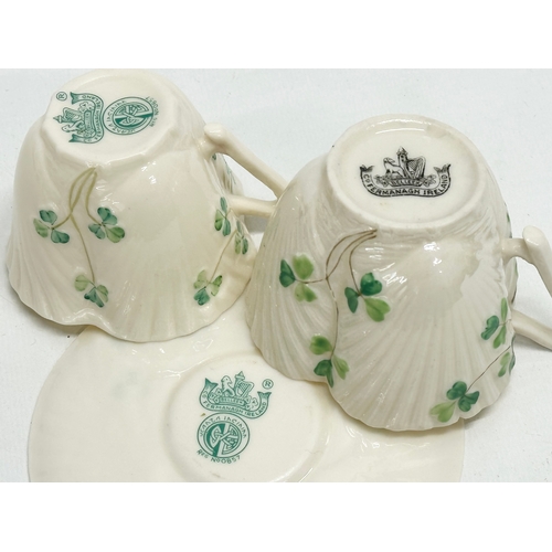 144 - A collection of 2nd and 3rd period Belleek Pottery.