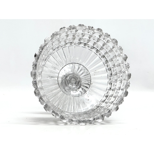 145 - A Late 19th Century Molineaux, Webb and Co pressed glass ‘Sugar Squares’ comport sweet dish. 15x14cm... 