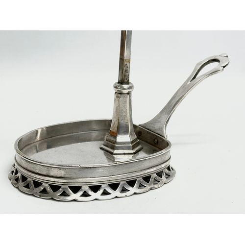 111 - A large Early 20th Century silver plated rise and fall candleholder. Circa 1900. 23x46.5cm