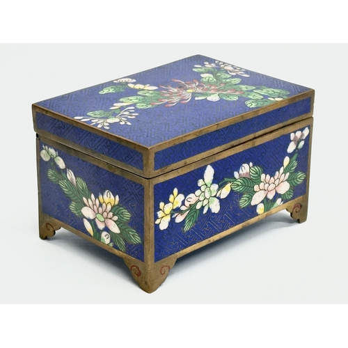 130 - An Early 20th Century Chinese cloisonné enamelled box. 12x8.5x7.5cm.