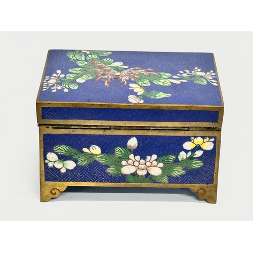 130 - An Early 20th Century Chinese cloisonné enamelled box. 12x8.5x7.5cm.