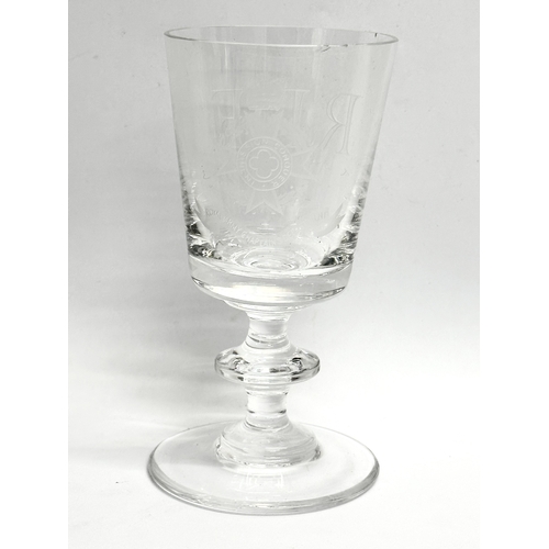 183 - A collection of 19th Century drinking glasses. Including a later Royal Army Chaplains Department gla... 