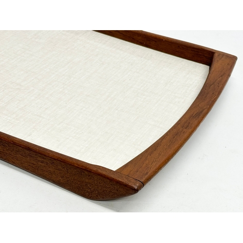 117B - A Mid Century teak serving tray. 58x35cm