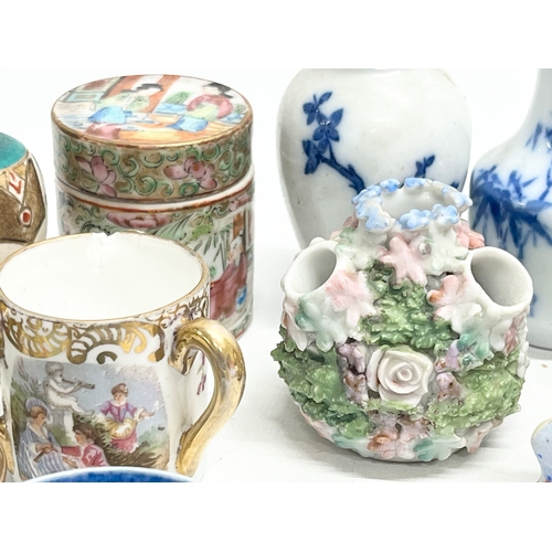 252 - A good collection of 18th-19th and Early 20th Century miniature pottery. Chinese, English, German et... 