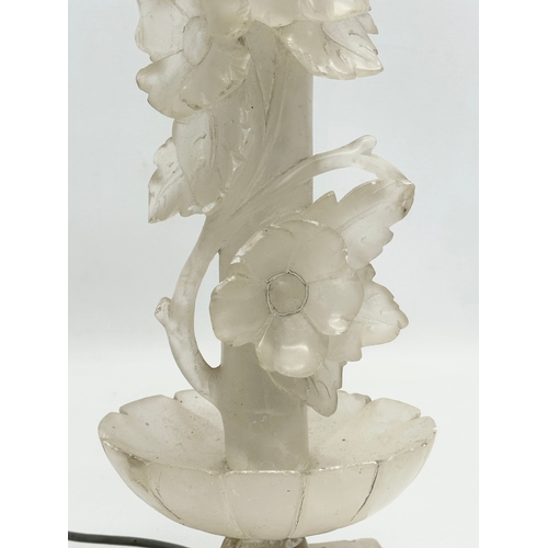 267 - An Early/Mid 20th Century alabaster table lamp. Circa 1930-1950. 39cm