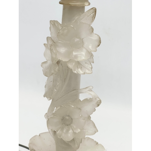 267 - An Early/Mid 20th Century alabaster table lamp. Circa 1930-1950. 39cm