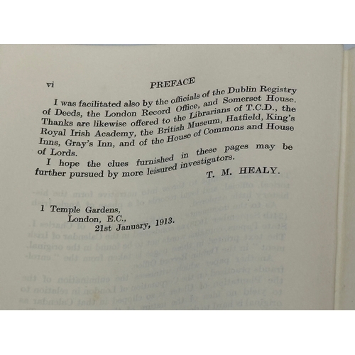 338 - Stolen Waters by T.M Healy M.P. 1913. Presentation copy from the author, 1929.