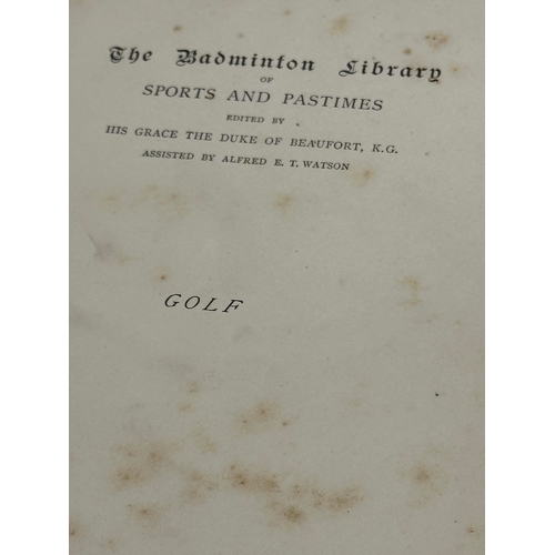 339 - Golf by Horace G. Hutchinson. 2nd edition. 1890. The Badminton Library.