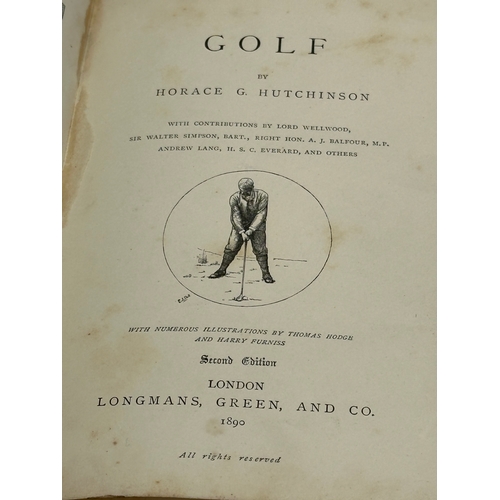 339 - Golf by Horace G. Hutchinson. 2nd edition. 1890. The Badminton Library.