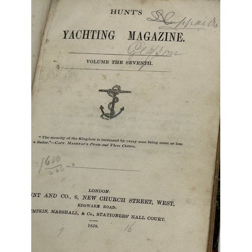 341 - Hunts Yachting Magazine. 2 copies. 1858-1860.