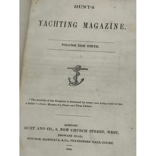 341 - Hunts Yachting Magazine. 2 copies. 1858-1860.