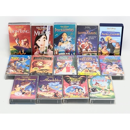 583 - A collection of Disney VHS tapes.