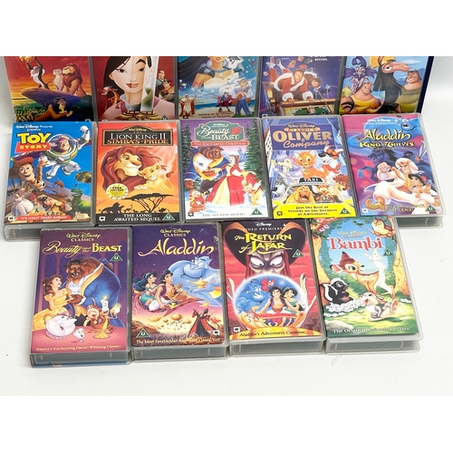 583 - A collection of Disney VHS tapes.