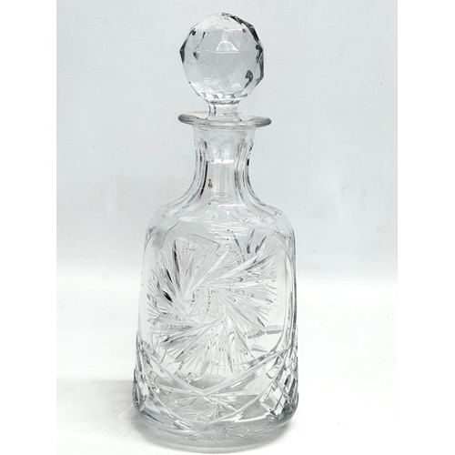 367 - 2 Bohemian crystal decanters. 27cm