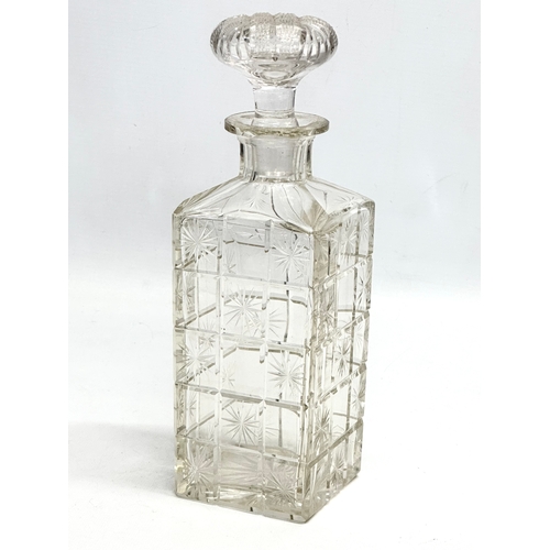 367 - 2 Bohemian crystal decanters. 27cm