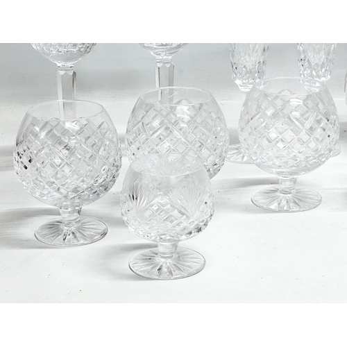 572 - A collection of Tyrone Crystal. 2 Tyrone decanters, 2 pairs of Tyrone wine glasses. Tyrone brandy gl... 