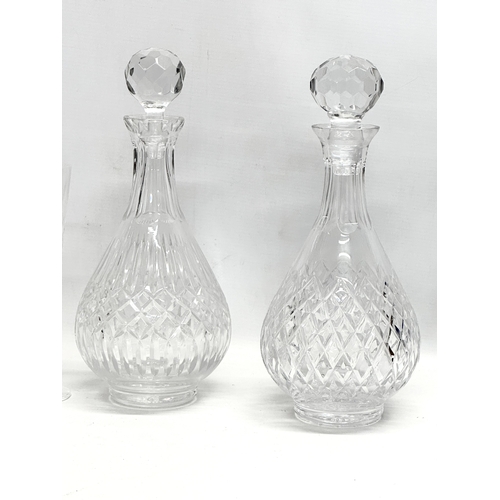 572 - A collection of Tyrone Crystal. 2 Tyrone decanters, 2 pairs of Tyrone wine glasses. Tyrone brandy gl... 