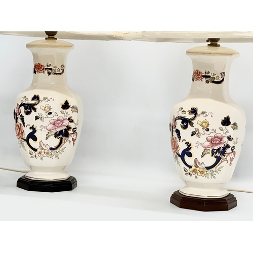 576 - A pair of large Mason’s Pottery ‘Mandalay’ table lamps. 64cm