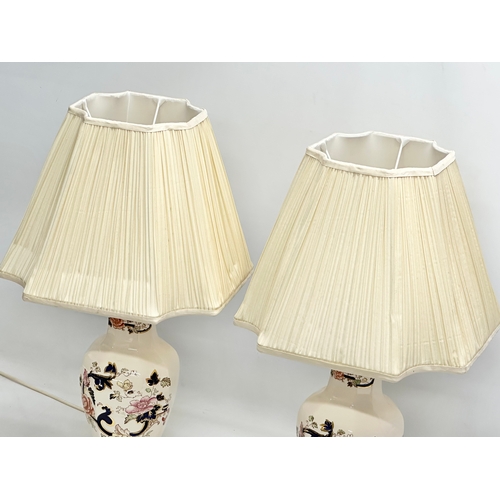 576 - A pair of large Mason’s Pottery ‘Mandalay’ table lamps. 64cm