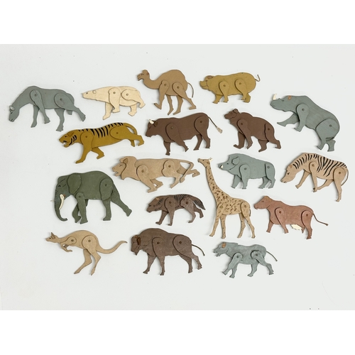 579 - A collection of vintage wooden animals. 17cm