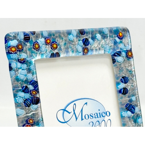 130H - A Mosaico Murano Glass Venezia photo frame. 12x16cm