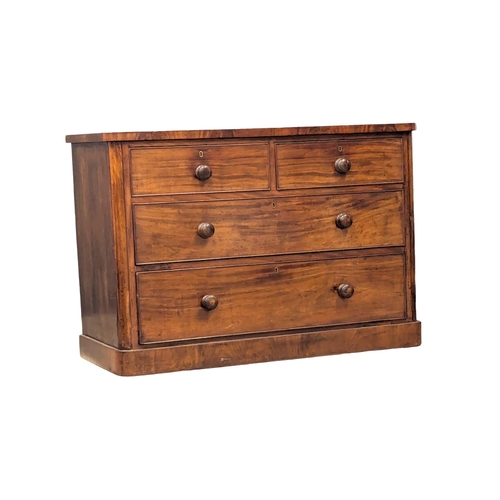 1181 - A Late Victorian mahogany chest of drawers. 117x50x80cm(5)