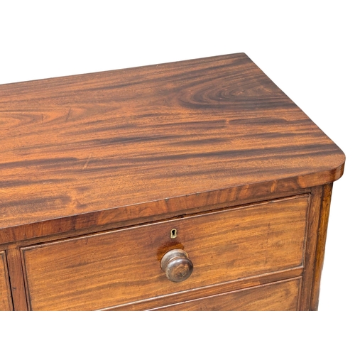 1181 - A Late Victorian mahogany chest of drawers. 117x50x80cm(5)