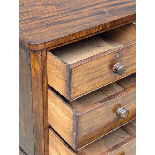 1181 - A Late Victorian mahogany chest of drawers. 117x50x80cm(5)