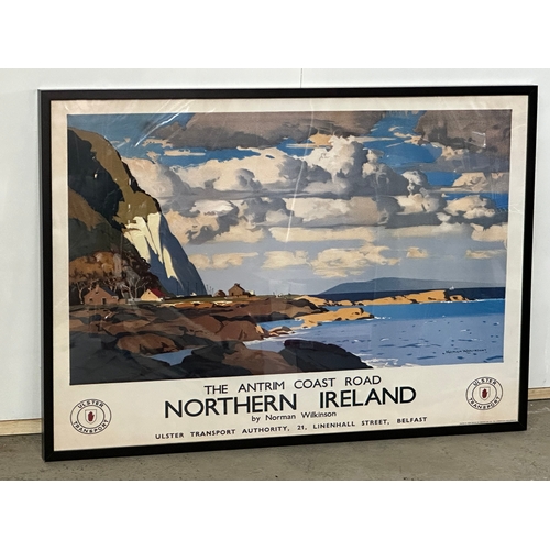 10 - A large reproduction Ulster Transport poster. The Antrim Coast Road, Northern Ireland. From the orig... 