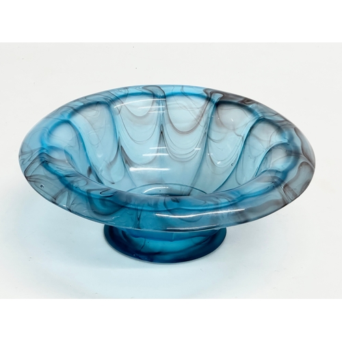 68 - George Davidson & Co. An Early 20th Century blue cloud glass Art Deco console bowl by George Davidso... 