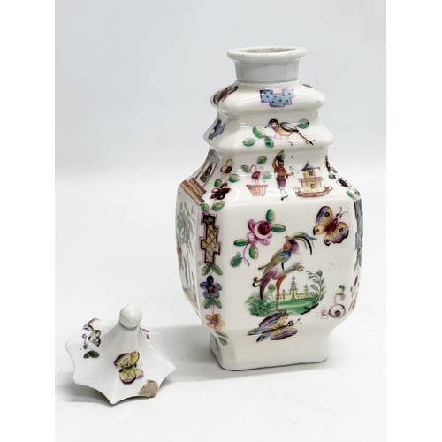 78 - A 19th Century Chinese pagoda jar with cover. 9.5x8x23cm.