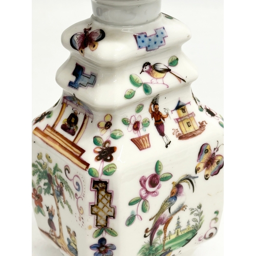 78 - A 19th Century Chinese pagoda jar with cover. 9.5x8x23cm.