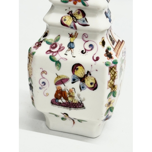 78 - A 19th Century Chinese pagoda jar with cover. 9.5x8x23cm.