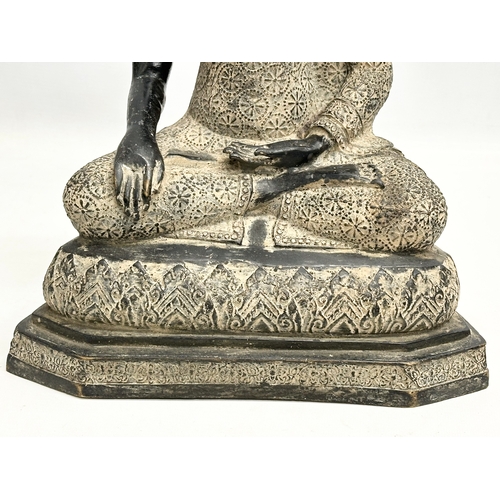 100 - A large 19th Century bronze seated Amitayus statue. 27x16x35cm.