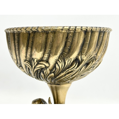 160 - A Late 19th Century brass cherub compote bowl. 15x21cm.