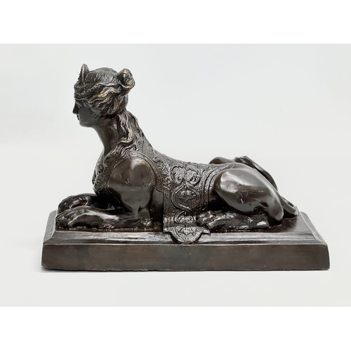 7 - A Late 18th/Early 19th Century bronze sphinx stamped Bertraux Paris 1798. From the original by John ... 