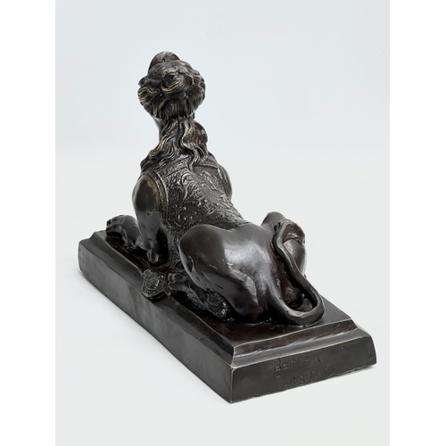 7 - A Late 18th/Early 19th Century bronze sphinx stamped Bertraux Paris 1798. From the original by John ... 