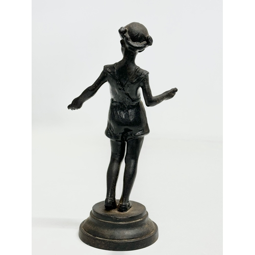 73 - A Russian cast iron ‘Skipping Girl’ figurine by Kasli. 1973. 22cm.