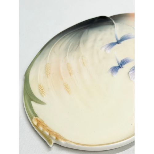 189 - A Franz Porcelain ‘Dragonfly’ plate. 28x18cm.