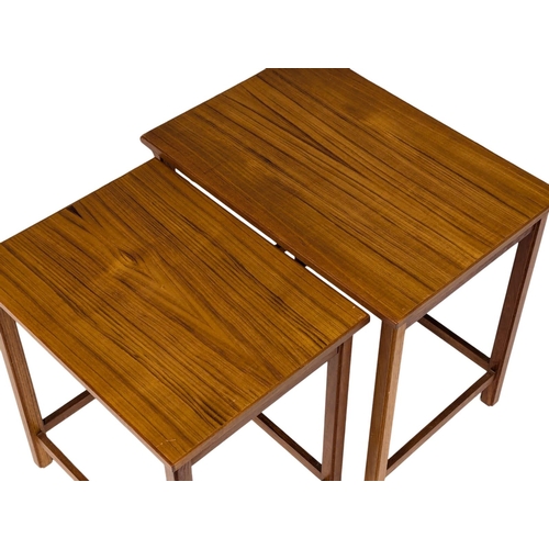 809 - A Danish Mid Century teak nest of tables. Designed by Hans C. Andersen. 2