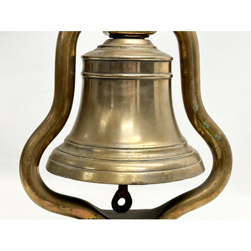 107 - A Late 19th Century bronze ships bell. 22x37cm