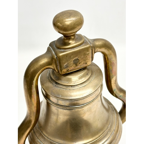 107 - A Late 19th Century bronze ships bell. 22x37cm