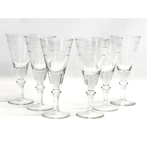 204 - A set of 6 Paul Costelloe wine glasses in box by Newbridge.