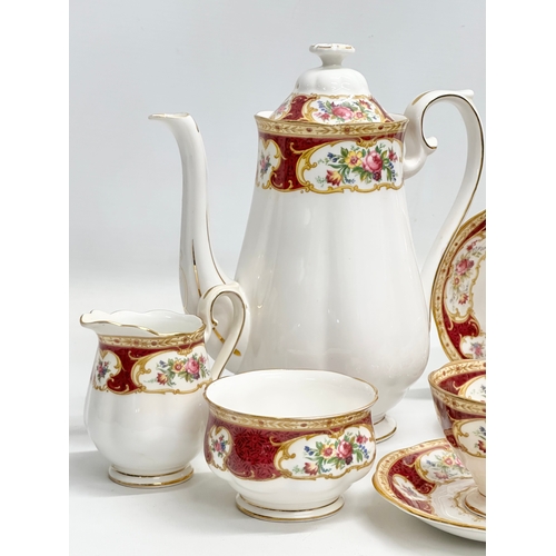 216 - A 15 piece Royal Albert ‘Lady Hamilton’ coffee service.